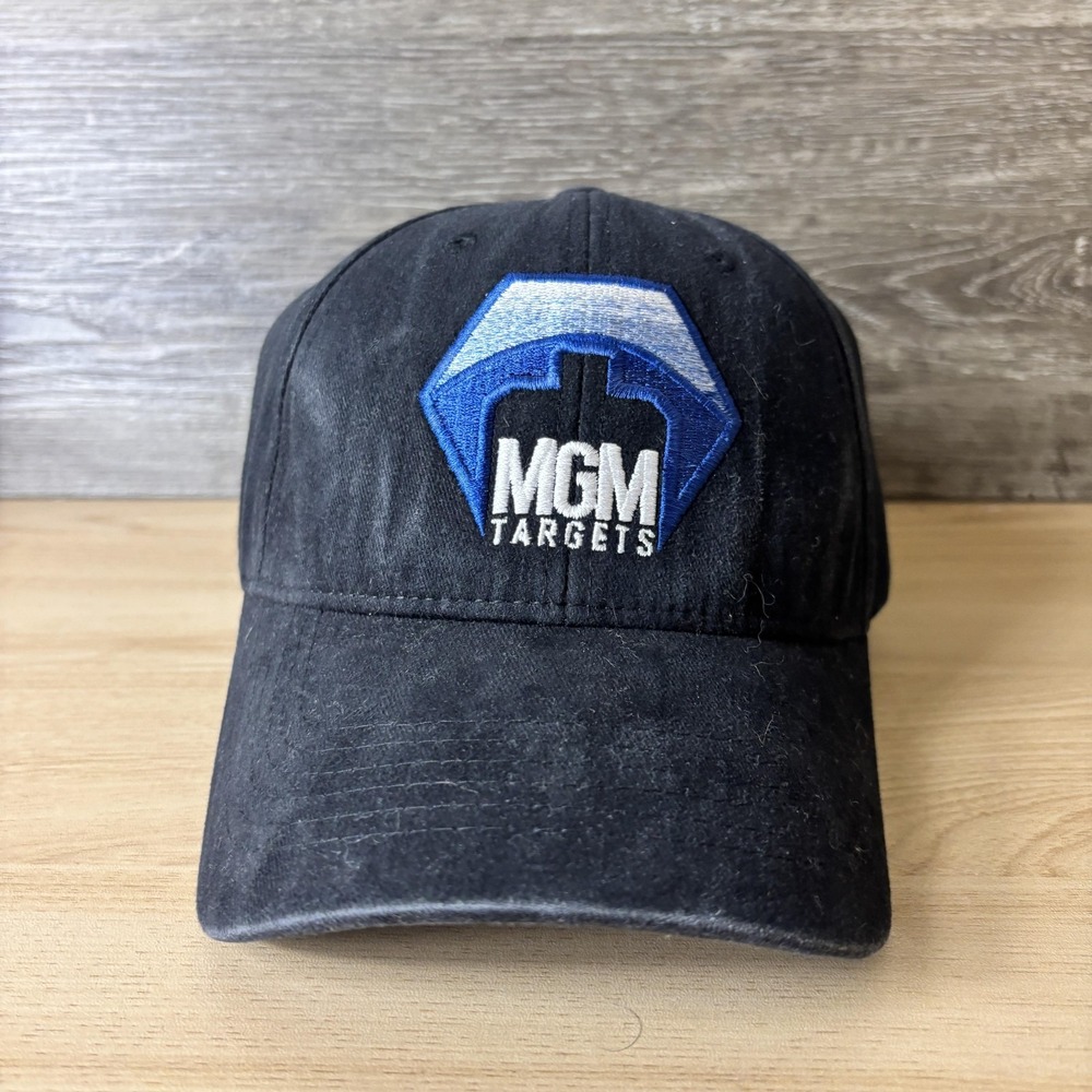Vintage MGM Targets Hat Cap Strap Back Embroidered American Flag Leave Nothing